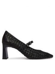 Hispanitas Czółenka RHV264609 C003 Czarny. Czarne czółenka damskie Hispanitas, bez wzorów, z materiału, bez obcasa, bez zapięcia. Za 609.99 zł.