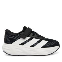 Sneakersy adidas. Czarne trampki i tenisówki chłopięce Adidas, bez wzorów, bez zapięcia. Za 179.99 zł.