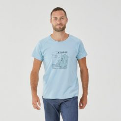 Koszulka wspinaczkowa męska Simond Vertika. Niebieskie koszulki sportowe męskie SIMOND, l, bez wzorów, z bawełny, bez kołnierzyka, bez ramiączek, trekkingowe. Za 49.99 zł.