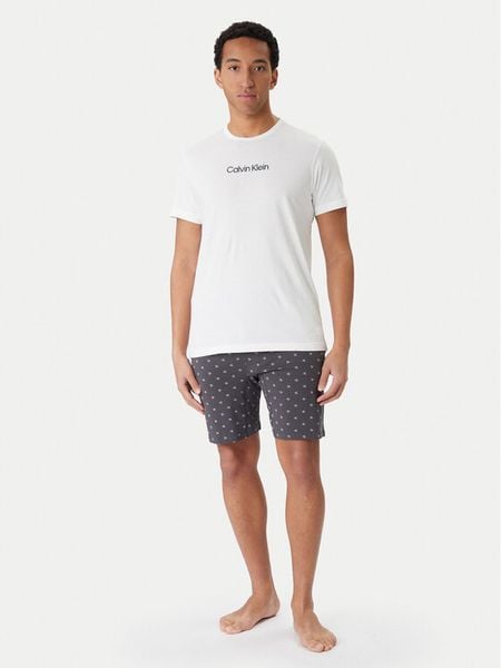 Calvin Klein Underwear Piżama LV00NM2960 Biały Regular Fit. Białe piżamy męskie Calvin Klein Underwear, m, bez wzorów, z bawełny, bez ramiączek. Za 299.99 zł.