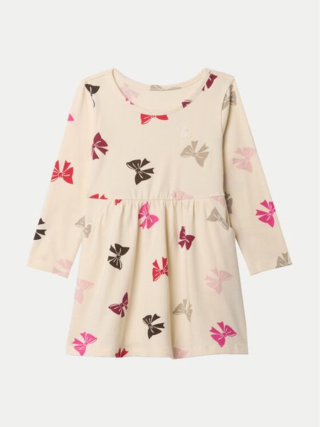 Gap Sukienka codzienna 646806 Beżowy Regular Fit. Brązowe sukienki dla dziewczynek GAP, bez wzorów, z bawełny, bez ramiączek. Za 129.99 zł.