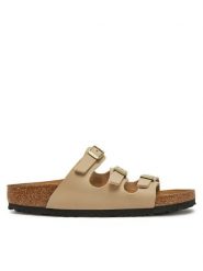 Birkenstock Klapki Florida 1029265 Écru. Klapki damskie Birkenstock, bez wzorów, ze skóry, bez obcasa. Za 339.99 zł.