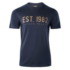 Koszulka męska Magnum Ellib - granatowa, Rozmiar XXL. Buty sportowe męskie MAGNUM, na lato, m, bez wzorów, z bawełny, bez kołnierzyka, bez ramiączek. Za 49.99 zł.