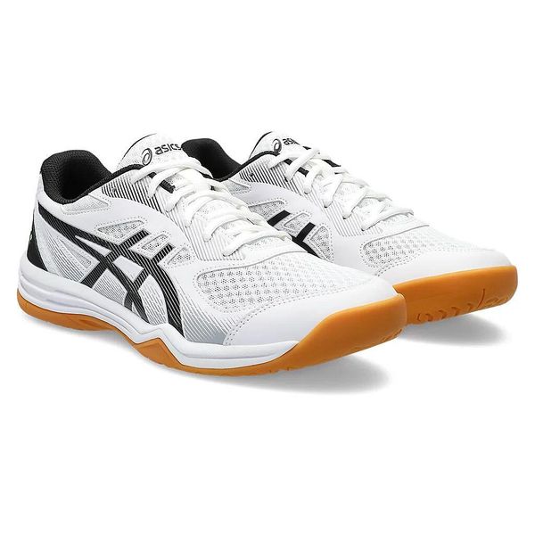 Buty do badmintona męskie Asics Upcourt 5 WH 103. Białe buty sportowe męskie Asics, bez zapięcia. Za 299.99 zł.