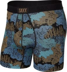SAXX Bokserki męskie SAXX ULTRA Boxer Brief flora - niebieski S. Niebieskie bokserki męskie Saxx, m, bez wzorów. Za 110.49 zł.