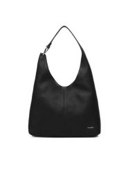 Calvin Klein Torebka Slouchy Leather Md Shoulder Bag LV04F3543G Czarny. Czarne torebki do ręki damskie Calvin Klein, bez wzorów, ze skóry, bez dodatków. Za 1,099.00 zł.