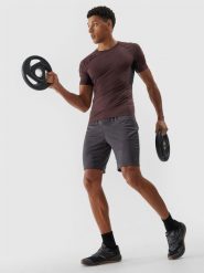 4F Spodenki treningowe szybkoschnące męskie - szare 3XL. Szare krótkie spodenki sportowe męskie 4f, m, bez wzorów, z dzianiny, na fitness i siłownię. W wyprzedaży za 99.99 zł.