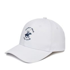Czapka z daszkiem Beverly Hills Polo Club. Białe czapki i kapelusze damskie Beverly Hills Polo Club, bez wzorów. Za 79.99 zł.