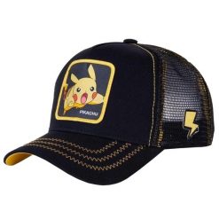 Czapka z daszkiem Capslab Pikachu Pokemon Trucker CL/PKM2/1/PIK7. Czarne czapki i kapelusze męskie CapsLab, z aplikacjami, z bawełny. Za 161.50 zł.