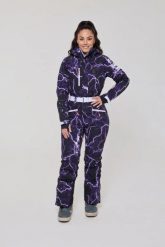 Damski kombinezon narciarski Thunderstruck Shaped. Czarne spodnie snowboardowe damskie OOSC, m, z aplikacjami, z polaru, eleganckie, narciarskie. Za 1,710.99 zł.