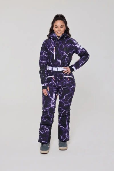 Damski kombinezon narciarski Thunderstruck Shaped. Czarne spodnie snowboardowe damskie OOSC, m, z aplikacjami, z polaru, eleganckie, narciarskie. Za 1,710.99 zł.