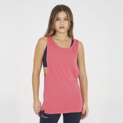 Top treningowy damski NISHER amarena. Czerwone obuwie sportowe damskie Legea, bez wzorów, z bawełny, na fitness i siłownię. Za 56.00 zł.