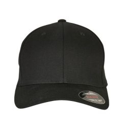 Czapka Z Daszkiem Z Bawełnianego Twillu. Czarne czapki i kapelusze damskie FLEXFIT, bez wzorów, z bawełny. Za 104.99 zł.