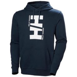 Bluza z kapturem Helly Hansen Core Graphic. Niebieskie bluzy męskie Helly Hansen, bez wzorów, z kapturem. Za 379.00 zł.