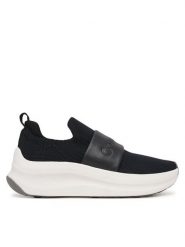 Calvin Klein Sneakersy Chunky Run Slipon Knit Logo Tape HW0HW03261 Czarny. Czarne trampki i tenisówki damskie Calvin Klein, bez wzorów, z materiału, bez zapięcia. Za 529.99 zł.
