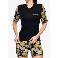 Koszulka rowerowa damska Mons Royale Redwood Enduro VT. Czarne koszulki sportowe damskie Mons Royale, bez wzorów, bez kołnierzyka, bez ramiączek, rowerowe. Za 272.99 zł.