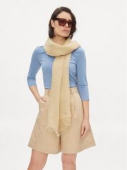 Weekend Max Mara Szal Sion2 2415541105 Beżowy. Brązowe czapki i kapelusze damskie Weekend Max Mara, bez wzorów, ze lnu. Za 629.99 zł.