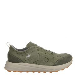 Buty turystyczne męskie LOMER VITALITY FIT AIR. Zielone eleganckie półbuty Lomer, na lato, z mikrofibry, eleganckie, bez zapięcia. Za 679.99 zł.