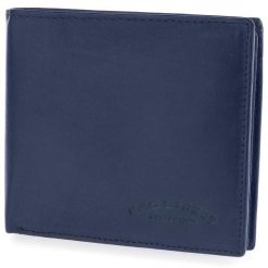 Granatowy Skórzany Portfel Męski Lekki Pojemny Bag Street T41. Niebieskie portfele męskie bez wzorów, ze skóry. Za 39.99 zł.