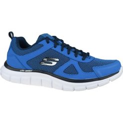 Buty treningowe męskie, Skechers Track-Bucolo. Niebieskie buty sportowe męskie Skechers, z materiału, bez zapięcia. Za 159.00 zł.