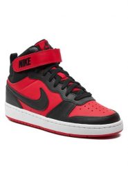 Nike Sneakersy Court Borough Mid 2 (Gs) CD7782 602 Czarny. Czarne buty sportowe chłopięce Nike, bez wzorów, ze skóry, bez zapięcia. Za 269.99 zł.