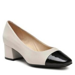 Półbuty Caprice. Białe czółenka damskie Caprice, bez wzorów, bez obcasa, na obcasie, bez zapięcia. Za 319.99 zł.