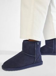 EMU Australia Śniegowce Wallaby Mini Teens T10103 Granatowy. Niebieskie śniegowce dziewczęce Emu Australia, ze skóry, bez zapięcia. Za 399.99 zł.