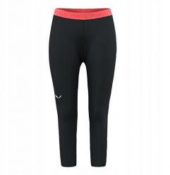 Legginsy termoaktywne damskie Salewa Cristallo Warm Amr 3/4 Tight - black out rozmiar: s. Czarne bielizna termoaktywna damska Salewa, s, bez wzorów, bez ramiączek. Za 448.69 zł.