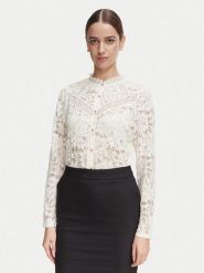Morgan Koszula 261-TINA Kremowy Regular Fit. Białe bluzki damskie Morgan, xs, bez wzorów, z poliamidu, bez kołnierzyka, bez ramiączek. Za 269.99 zł.
