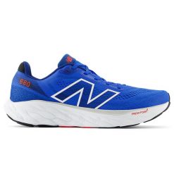 Buty męskie New Balance Fresh Foam X 880v14 M880L14 – niebieskie. Niebieskie buty sportowe męskie New Balance, z materiału, bez zapięcia, do biegania. Za 349.99 zł.