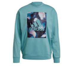 Bluza damska adidas uforu Sweatshirt. Niebieskie bluzy sportowe damskie Adidas, xs, bez wzorów, z bawełny, bez kaptura, na fitness i siłownię. Za 152.99 zł.