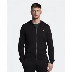 Bluza z kapturem na zamek Lyle&Scott. Czarne bluzy męskie LYLE AND SCOTT, xl, bez wzorów, z dzianiny, z kapturem. Za 309.40 zł.