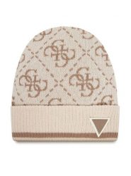 Guess Czapka V5BZ07 Z4230 Beżowy. Brązowe rękawiczki damskie Guess, na zimę, z aplikacjami, z materiału. Za 179.99 zł.