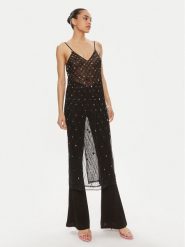 One Teaspoon Sukienka koktajlowa Stellar Jewel 26342 Czarny Regular Fit. Czarne sukienki damskie One Teaspoon, xs, bez wzorów, z syntetyku, wizytowe, bez kołnierzyka, bez ramiączek. Za 1,089.00 zł.