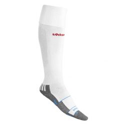 Skarpetki Uhlsport Team Pro Player. Białe legginsy sportowe męskie Uhlsport, bez wzorów, z tkaniny, do piłki nożnej. Za 107.50 zł.