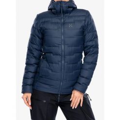Kurtka puchowa damska Haglofs ROC Flash Down Hood. Niebieskie kurtki damskie Haglöfs, bez wzorów, z puchu, bez kaptura, trekkingowe. Za 933.99 zł.