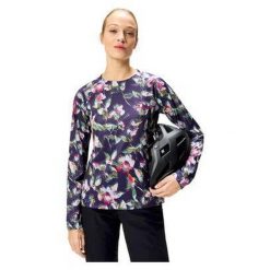 Longsleeve rowerowy damski Endura Floral Ltd W bramble. Fioletowe koszulki sportowe damskie ENDURA, bez wzorów, rowerowe. Za 199.99 zł.