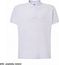 JHK PORA 210 - męskie polo z krótkim rękawem 100% stabilizowana bawełna, 200- 210g - popielaty melanż XS. Szare koszulki polo męskie JHK, m, bez wzorów, z bawełny, bez ramiączek. Za 30.78 zł.