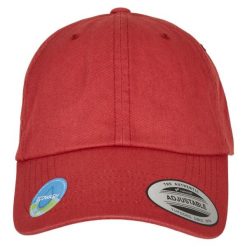 Klasyczna Czapka Z Daszkiem Eco Wash. Czerwone czapki i kapelusze damskie FLEXFIT, bez wzorów, klasyczne. Za 75.99 zł.