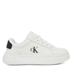 Sneakersy Calvin Klein. Białe trampki i tenisówki chłopięce Calvin Klein, bez wzorów, bez zapięcia. Za 459.99 zł.