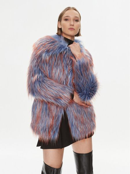 Pinko Futro Crudelia 102000 A18C Niebieski Regular Fit. Niebieskie płaszcze damskie Pinko, xs, bez wzorów, z futra, bez kaptura. Za 2,599.00 zł.