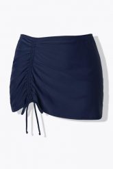 Damskie Spódnica do pływania marszczenie zintegrowane figi. Niebieskie figi damskie Ulla Popken, plus size, bez wzorów, z elastanu. Za 111.99 zł.