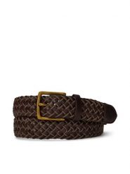 Polo Ralph Lauren Pasek 405974642005 Brązowy ciemny. Brązowe paski damskie Polo Ralph Lauren, bez wzorów. Za 599.99 zł.