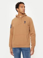 U.S. Polo Assn. Bluza MUP0683 Brązowy Regular Fit. Brązowe bluzy męskie U.S. Polo Assn., m, bez wzorów, z bawełny, bez kaptura. Za 139.99 zł.