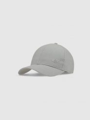 4F Czapka z daszkiem strapback uniseks - szara S/M. Szare czapki i kapelusze damskie 4f, na lato, bez wzorów, z bawełny, sportowe. W wyprzedaży za 39.99 zł.