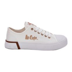 Trampki Materiałowe Damskie Lee Cooper LCW-25-31-3428L Białe. Białe trampki i tenisówki damskie bez wzorów, z gumy, bez zapięcia. Za 173.90 zł.