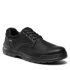 Półbuty Clarks. Czarne półbuty na co dzień męskie Clarks, z gore-texu, bez zapięcia. Za 469.99 zł.