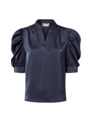 Neo Noir Bluzka - Roella Kobiety niebieski, 36. Niebieskie bluzki damskie Neo Noir, bez wzorów, z satyny, klasyczne, bez kołnierzyka, bez ramiączek. Za 299.95 zł.