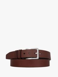 Ciemnobrązowy pasek ze skóry licowej. Brązowe paski damskie Ryłko, bez wzorów, z denimu, klasyczne. Za 129.99 zł.