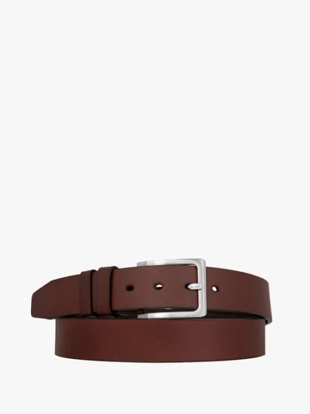 Ciemnobrązowy pasek ze skóry licowej. Brązowe paski damskie Ryłko, bez wzorów, z denimu, klasyczne. Za 129.99 zł.